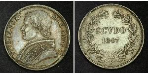 1 Scudo Estados Pontificios (752-1870)  Pío IX (1792- 1878)