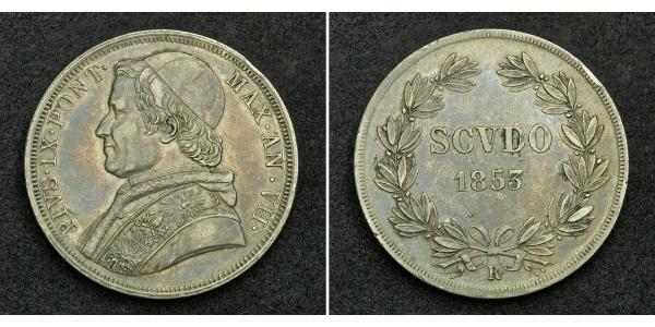 1 Scudo Estados Pontificios (752-1870)  Pío IX (1792- 1878)