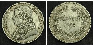 1 Scudo Papal States (752-1870)  Pope Pius IX (1792- 1878)