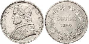 1 Scudo Papal States (752-1870)  Pope Pius IX (1792- 1878)