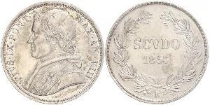 1 Scudo Papal States (752-1870)  Pope Pius IX (1792- 1878)