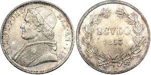 1 Scudo Papal States (752-1870)  Pope Pius IX (1792- 1878)