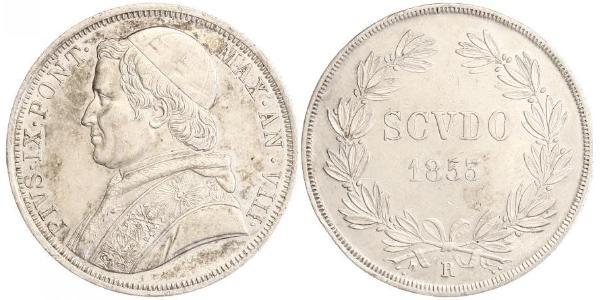 1 Scudo Papal States (752-1870)  Pope Pius IX (1792- 1878)