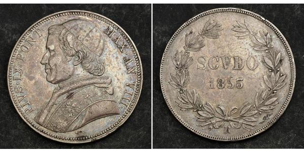 1 Scudo Papal States (752-1870)  Pope Pius IX (1792- 1878)