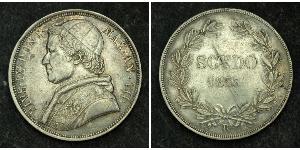 1 Scudo États pontificaux (752-1870)  Pie IX (1792- 1878)