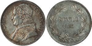 1 Scudo États pontificaux (752-1870)  Pie IX (1792- 1878)