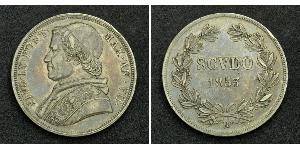 1 Scudo États pontificaux (752-1870)  Pie IX (1792- 1878)