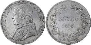 1 Scudo États pontificaux (752-1870)  Pie IX (1792- 1878)