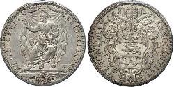 1 Scudo 教皇国 (754 - 1870) 銀 Pope Innocent XI  (1611-1689)