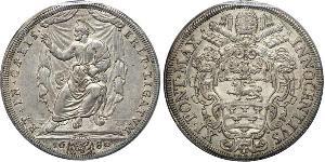 1 Scudo 教皇国 (754 - 1870) 銀 Pope Innocent XI  (1611-1689)