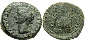 1 Semissis Impero romano (27BC-395) Bronzo Tiberio Claudio Nerone (42 BC-37)