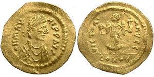 1 Semissis Byzantine Empire (330-1453) Gold Maurice Tiberius (539-602)