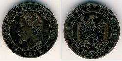 1 Sent Segundo Imperio francés (1852-1870) Cobre Napoleon III (1808-1873)
