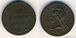 1 Sent Seconda Repubblica francese (1848-1852) Rame 