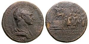 1 Sesterce Empire romain (27BC-395) Bronze Trajan (53-117)