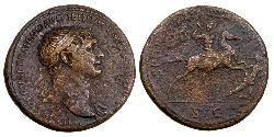 1 Sestertius Roman Empire (27BC-395) Bronze Trajan (53-117)