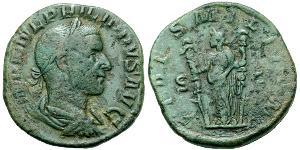 1 Sestertius 羅馬帝國 青铜 Philip the Arab (204-249)