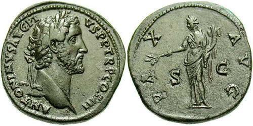 1 Sestertius 羅馬帝國 青铜 Antoninus Pius  (86-161)