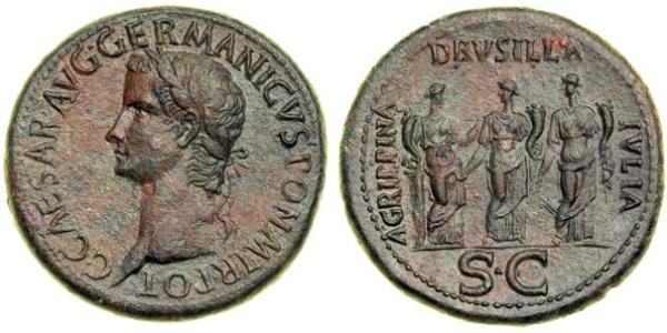 1 Sestertius 羅馬帝國 青铜 Caligula (12-41)