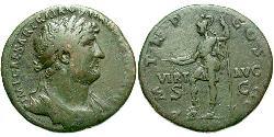 1 Sesterzio Impero romano (27BC-395) Bronzo Adriano (76 - 138) 