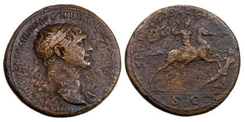 1 Sesterzio Impero romano (27BC-395) Bronzo Traiano (53-117)