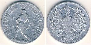 1 Shilling Allied-occupied Austria (1945-1955) Aluminium 