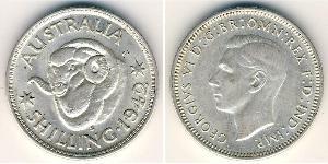 1 Shilling Australie (1939 - ) Argent George VI (1895-1952)