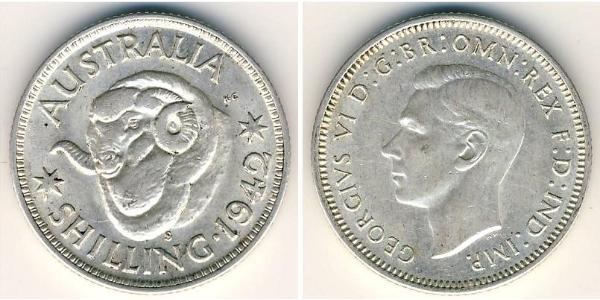 1 Shilling Australie (1939 - ) Argent George VI (1895-1952)