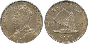 1 Shilling Empire britannique (1497 - 1949) / Fidji Argent George V (1865-1936)