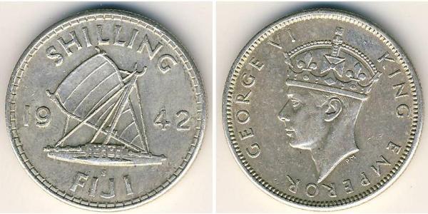 1 Shilling Fidji Argent George VI (1895-1952)