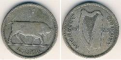 1 Shilling Irlande (1922 - ) Argent 