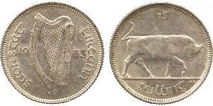 1 Shilling Irlande (1922 - ) Argent 