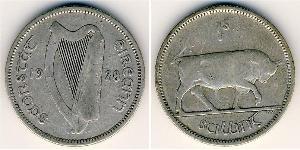 1 Shilling Irlande (1922 - ) Argent 