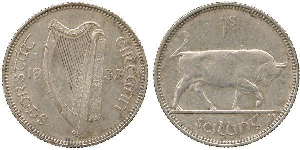 1 Shilling Irlande (1922 - ) Argent 