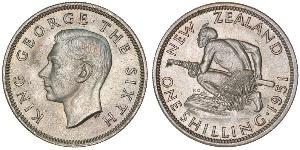 1 Shilling Nouvelle-Zélande Argent George VI (1895-1952)