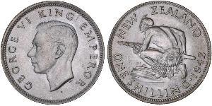 1 Shilling Nouvelle-Zélande Argent George VI (1895-1952)