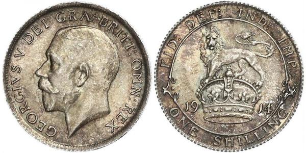 1 Shilling Royaume-Uni Argent George V (1865-1936)