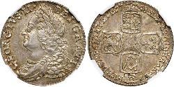 1 Shilling Royaume de Grande-Bretagne (1707-1801) Argent George II (1683-1760)