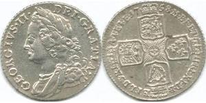 1 Shilling Royaume de Grande-Bretagne (1707-1801) Argent George II (1683-1760)