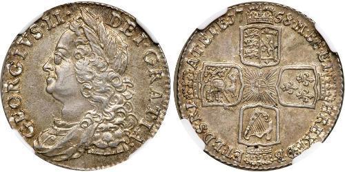 1 Shilling Royaume de Grande-Bretagne (1707-1801) Argent George II (1683-1760)