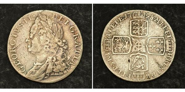 1 Shilling Royaume de Grande-Bretagne (1707-1801) Argent George II (1683-1760)