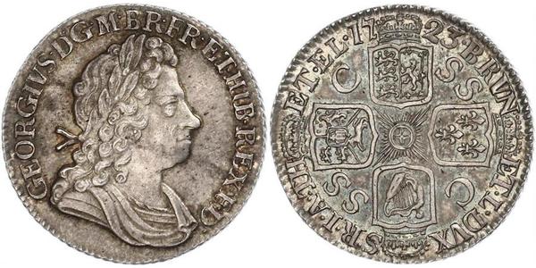 1 Shilling Royaume de Grande-Bretagne (1707-1801) Argent George I (1660-1727)