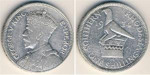 1 Shilling Southern Rhodesia (1923-1980) Argent George V (1865-1936)