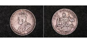 1 Shilling Ôstralie (1788 - 1939) Argent George V (1865-1936)