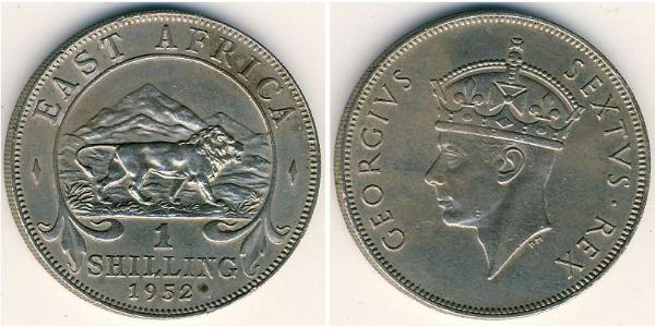 1 Shilling Africa orientale Argento Giorgio VI (1895-1952)