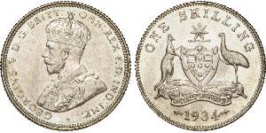 1 Shilling Australia (1788 - 1939) Argento Giorgio V (1865-1936)