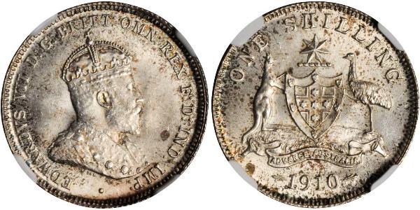 1 Shilling Australia (1788 - 1939) Argento Edoardo VII (1841-1910)