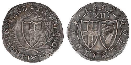 1 Shilling Commonwealth of England (1649-1660) Argento 