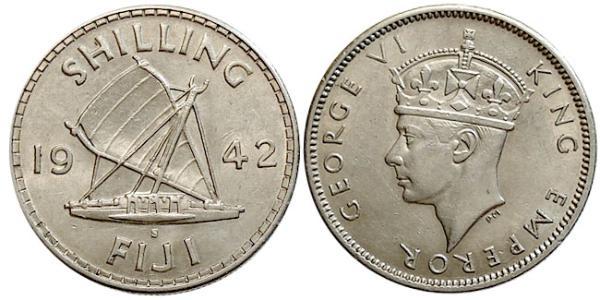 1 Shilling Figi Argento Giorgio VI (1895-1952)