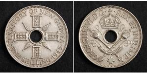 1 Shilling Nuova Guinea Argento Giorgio VI (1895-1952)